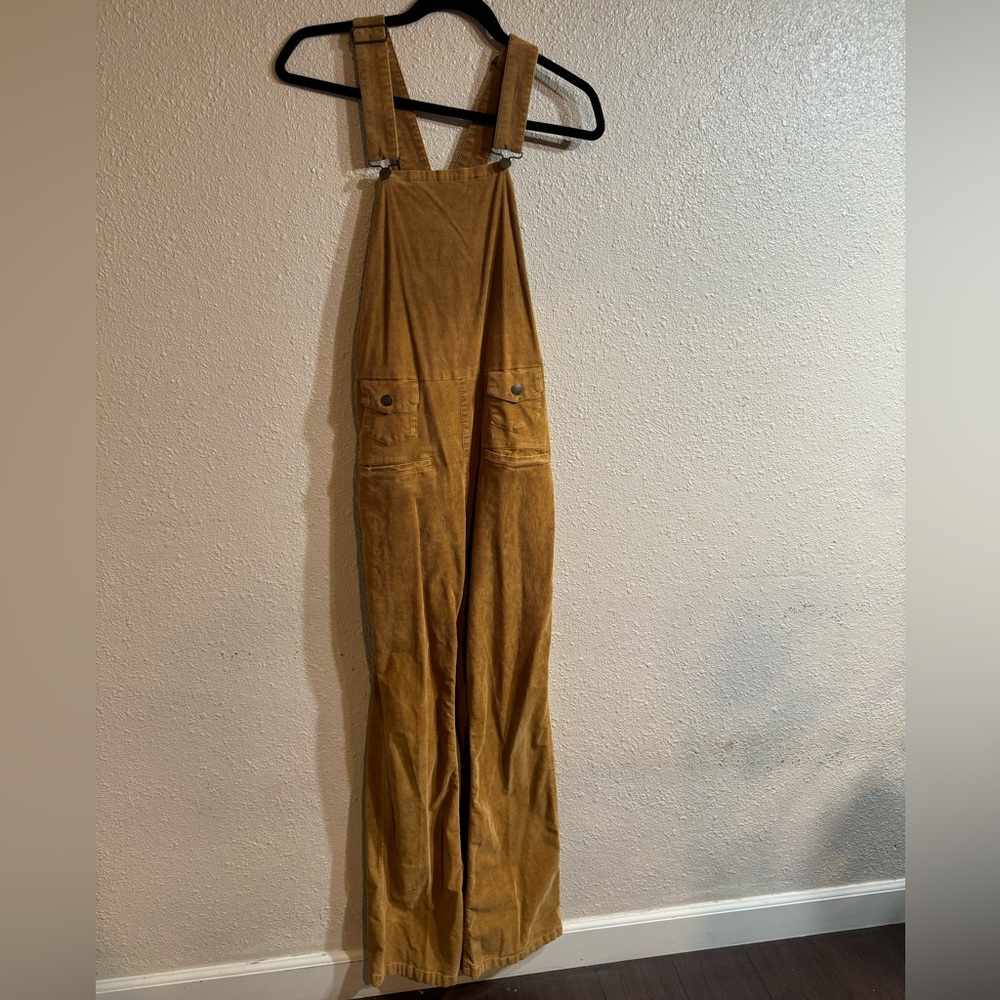 Corduroy Flare Overalls Free People